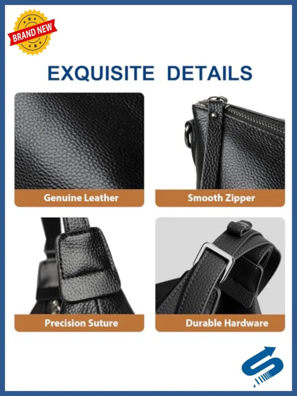 Genuine Leather 3-in-1 Convertible Hobo Backpack Shoulder Bag